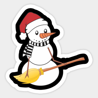 Snowman rocker Sticker